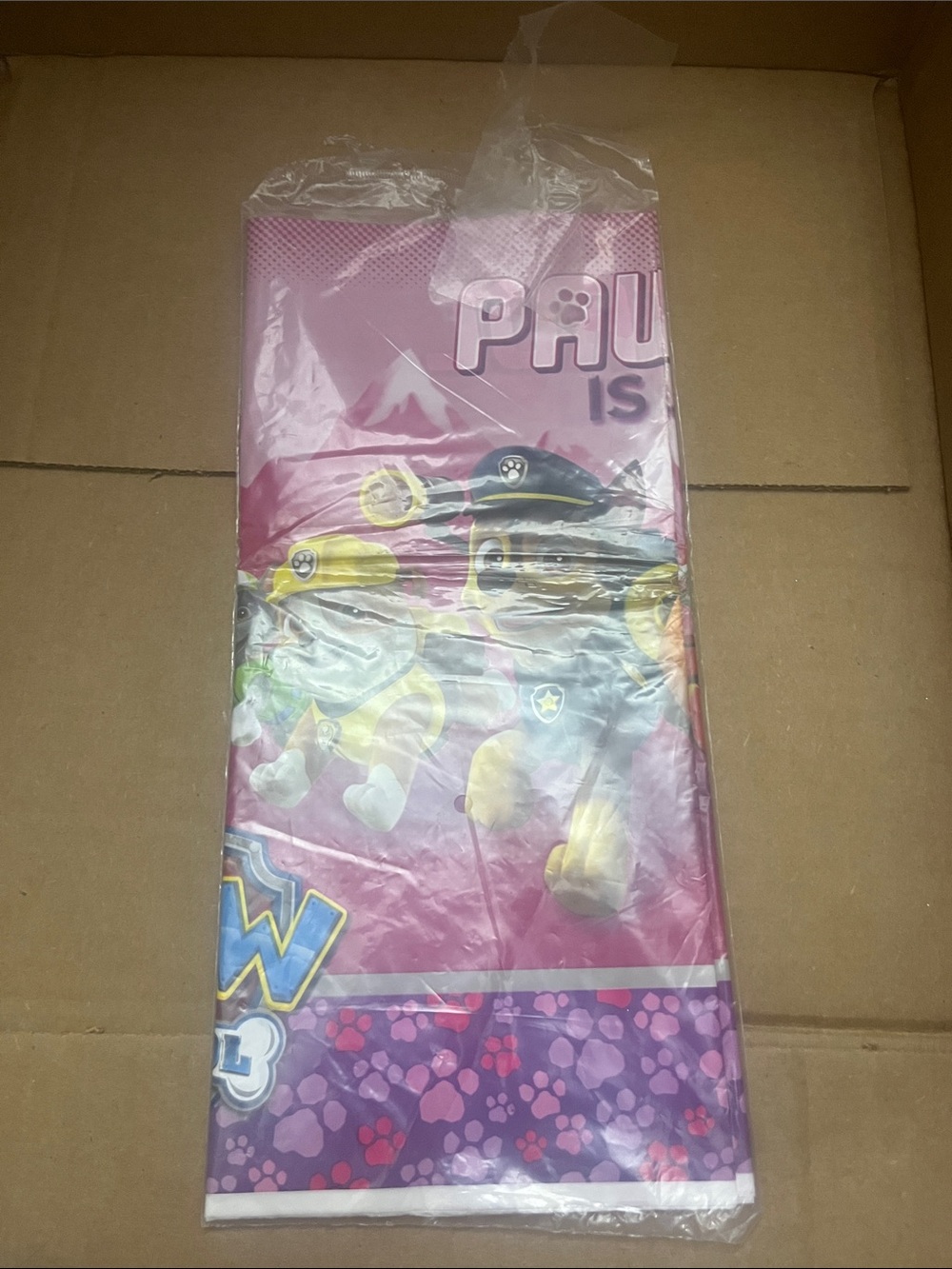 Paw Patrol Pink and Purple Kids Party Table Cover Girl Paw Patrol Party